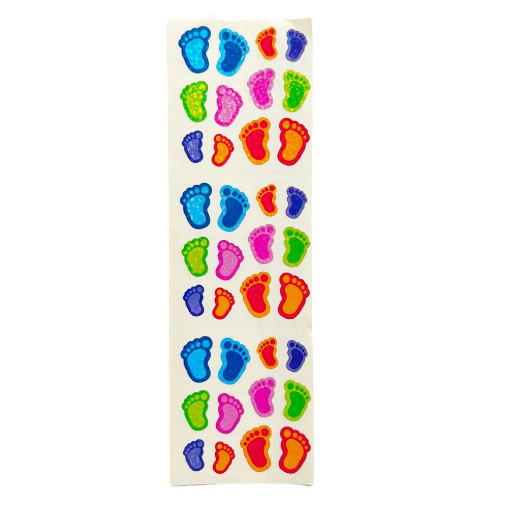 Sandylion Sparkly Prismatic Colorful Footprint Stickers Holographic Multicolour